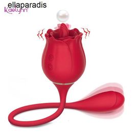 Sex Toys massager Silicone Rose Tongue Licking Vibrators for Women 2 in1 G Spot Clitoris Stimulator VibatorToysforWomen