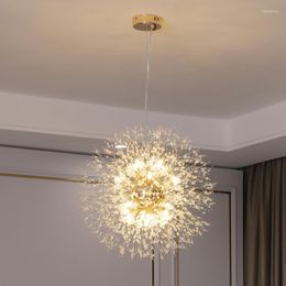 Chandeliers IRALAN Postmodern Dandelion Chandelier K9 Crystal Modern Hanging Lamp For Bedroom Indoor Lighting Ceil Light Lustres