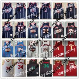 James Retro Mitchell and Ness Basketball Jerseys McGrady 1 Tracy Francis 3 Steve 11 Yao Ming Drexler 22 Clyde 34 Hakeem Olajuwon 1996-97