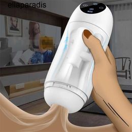 Adult massager Real Sucking Masturbator Male Automatic Thrust Telescopic Heating Vagina Toy for Men Realistic Pussy Blowjob Vibrating