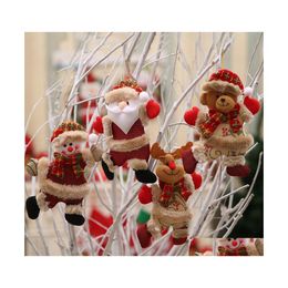 Christmas Decorations Happy Year Ornaments Diy Xmas Gift Santa Claus Snowman Tree Pendant Doll Hang For Home Noel Natal Drop Deliver Dhrgw