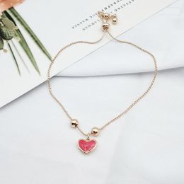 Link Bracelets 3 Pieces Set Matching Heart-shaped Card For Friend Couple Family Women Mens Teen Friendship Jewelry K3ND