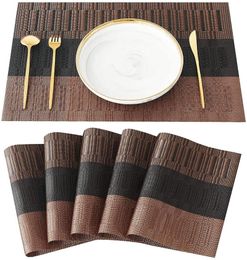 Table Mats & Pads 4-Piece Set Of Washable Non-Slip Heat-Resistant Gradient Colour Placemat For Kitchen Thanksgiving And Christmas