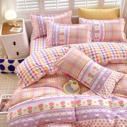 Bedding Sets Duvet Cover 4 Quilt Kit Supply Set Printed Bed Sheet And Pillowcase 150x200 180x220 200x230 Bag Suite