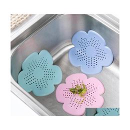 Colanders Strainers Flower Shape Kitchen Sink Drain Sile Hair Catcher Bathroom Stopper Shower Er Basin Philtres Floor Drop Delivery Dhohn