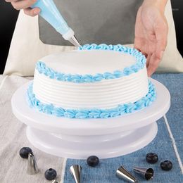 Baking Tools & Pastry Plastic Cake Turntable Rotating Anti-skid Round Decorating Stand Table Plate Kitchen DIY Pan Tool 1pcs