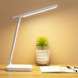 Table Lamp USB Rechargeable LED Night Lights Dimmable Touch Control Desk Lamp Students Books Light Bedroom Decoration