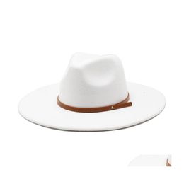 Wide Brim Hats Large Fedora Hat For Women Men Fedoras Male Big Felt Female Cap Woman Man Jazz Panama Caps 2021 Autumn Winter Wholesa Dhit1