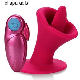 Sex Toys massager Simulation Mini Vibrator Mouth Tongue Lick Clitoris Insert Vagina Big Suction Cup Can Strap On Female Masturbator Dildo G Spot.