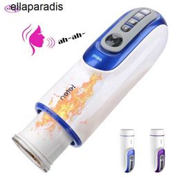 Adult massager Automatic Telescopic Male Masturbator Machine Sex Toys For Men Penis Vibrator Cock Massager Heated Real Pussy Silicone Erotic