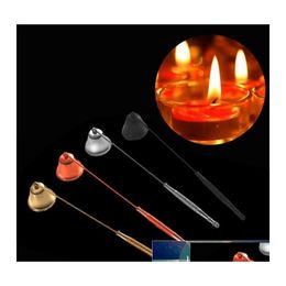 Candles Stainless Steel Smokeless Candle Wick Bell Snuffer Home Hand Put Off Tool Kit Holders Cocina Accessories Drop Delivery Garden Ot3Ej