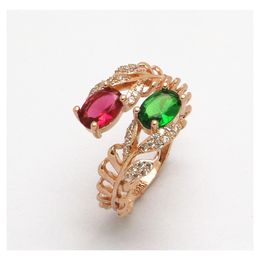 Band Rings Mticolor Crystal Ring For Women Wedding Female Gem Stone Fashion Jewellery Drop Delivery Dh9Jp