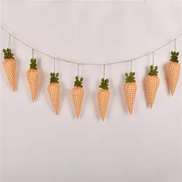 Decorative Figurines Carrot Ornaments Non Woven Simulation Pendant For Home Hanging Decor Spring Easter Party Baby Shower