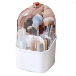 Storage Boxes Durable Cosmetic Organizer Box Handle Design Case 360-degree Rotating Keep Tidy