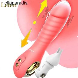 Sex Toys massager Leten Female Masturbation Heating Realistic Dildo Vibrator Automatic Piston Telescopic G spot Vibrating Stick For Women