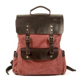 Backpack VZVA Women Bags Laptop Bag Mochila Girls School Bookbag Rucksack Canvas Leather Hiking