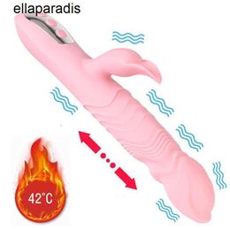 Sex Toys massager 26cm Big Stretching Vibrator For Women Clitoris Licks Vaginal Anal Plug Heated Dildo Female Masturbator Erotic Products