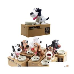 Decorative Objects Figurines Cute Small Dog Piggy Save Money Bank Saving Pot Coin Box Can Creative Gift Kids Birthday Giftsmoneybo Dh2F0