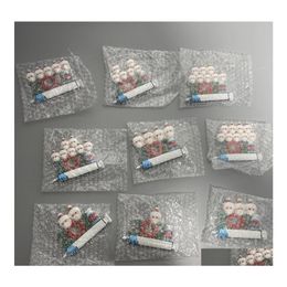 Christmas Decorations Birthday Party Decoration Pendant 2021 Quarantine Family Of 19 Heads Syringe Ornament Pandemic With Face Masks Dh0Tc