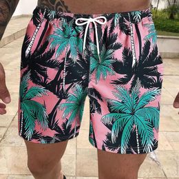 Men's Shorts Mens Swim Trunks Lap Swimming Fitness Pockets Casual Beach Summer Bodybuilding Pants Short Gradient Zipper Suit