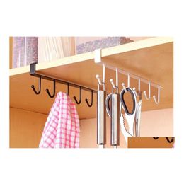 Hooks Rails Cupboard Hanging Hook Kitchen Storage Hanger Chest Organizer Holder Bedroom Bathroom Sundries Type Rack Drop Delivery Dh07J