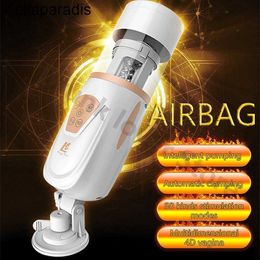 Adult massager 4D Channel Automatic Piston Telescopic Male Masturbator Realistic Vagina Real Pussy Air Sucking Vibrator Sex Toys For Men