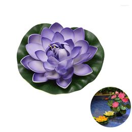 Decorative Flowers 1pc Charmful Artificial Flower Foam Plant Fake Floating With Lotus Leaves Arrival