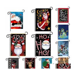 Garden Decorations Christmas Flag Decor Banner Decoration House Room Tree Printing Printed American Style Party Home Indoor Decorati Ota6N