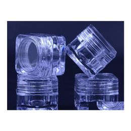 Packing Bottles 5Ml 5G Clear Square Cosmetic Empty Jar Pot Eyeshadow Makeup Face Cream Container Bottle Acrylic For Creams Skin Care Dhh8U