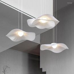 Chandeliers Nordic Dining Room Chandelier Modern Simple Atmosphere Living Bedroom Study Bar Stairs Design Fabric LED Decor Hanging Lamp