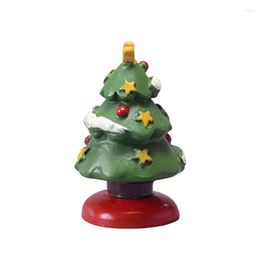 Christmas Decorations Mini Tree Vintage Resin Artificial For Tabletop Holiday Party Home Decor Winter Crafts Ornaments