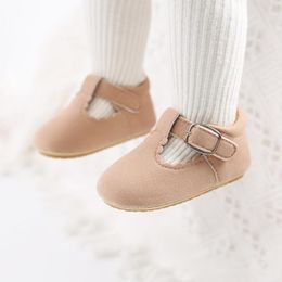 First Walkers Born Baby Girls Solid Princess Shoes Soft Sole Color Mary Jane Infant Pre Walker Wedding Dress