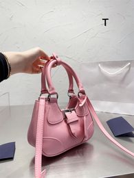 Fashion Luxury Handbags Half Moon Women's Shoulder Bags Designer Pink Crossbody Bag Genuine Leather Ladies Purses Popular Totes Designers Handbag Women Wallets