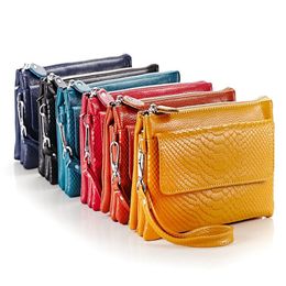 NEW Women's Genuine Leather Crossbody Purse Shoulder bag Cellphone Pouch Purse Wristlet Wallet Clutch with Shoulder Strap and243A