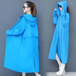 Women's Jackets Women's Long Sun Protection Clothing 2023 Summer Fashion Thin Anti Ultraviolet Outerwear Hooded Jacket Kimono Ladies Top