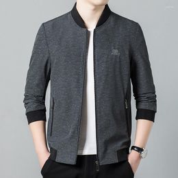 Men's Jackets Thin Spring Autumn Men's Casual Business Young And Middle-aged Baseball Collar Jacket