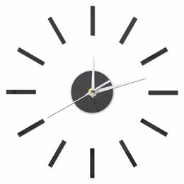 Wall Clocks DIY Clock Home Decor Vintage Simple Style Strips Self-adhensive Sticker Quartz Mechanism