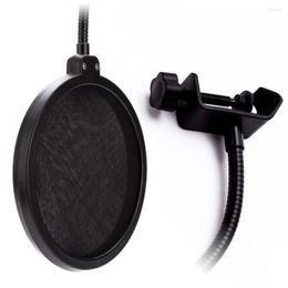 Microphones Black Anti Spit Swivel Mount Studio Protective Recording Improve Plosive Sound Adjustable Easy Install Long Arm Microphone Cover