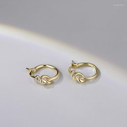 Hoop Earrings 925 Sterling Silver Fashion Irregular Geometric For Women Simple Temperament All-match Jewellery Gifts