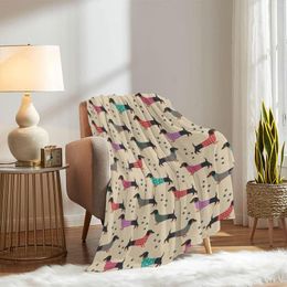 Blankets Cute Dog Blanket Soft Cartoon Fleece Warm Home Furnishing Sheet Pack