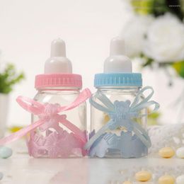 Gift Wrap Baby Shower Box Bottle Blue Boy Pink Girl Baptism Christening Brithday Party Children's Day Favors Candy