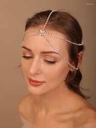 Headpieces Rhinestone Chain Wedding Hair Accessories Fashion Bridal Headwear Brides Headband Party Prom Crown For Women Handmade Tiara