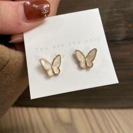 Stud Earrings Boho Simple Cute Butterfly Wing Women's Mini Sweet And Exquisite Small Girl Glamour Jewelry Earring Girlfriend GiftStud