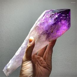 Decorative Figurines Big Size Brazi Natural Amethyst Crystal Backbone Stone Sceptre Cluster Quartz Reiki Healing Home Decoration Mineral