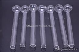 20cm biggest clear glass oil burner pipe glass tube pipe thick Pyrex glass straight oil pipe for smoking