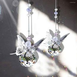 Decorative Figurines 1pc Sun Catcher Shiny Butterfly Faux Crystal Ball Eye-catching Prism Suncatcher Home Decoration Garden Hanging Pendant