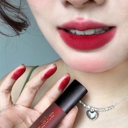 Lip Gloss 6 Colours Matte Sexy Red Lasting Moisturising Mousse Mud Velvet Non Stick Cup Liquid Lipstick Women Makeup