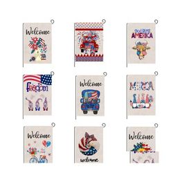 Banner Flags Independence Day Garden Flag Double Sided Printing Spring And Summer Outdoor Welcome 47 X 32Cm 13 Style T500656 1407 T2 Dhovb