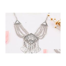 Chokers Statement Necklaces Luxury Crystal Pendant Maxi Big Gypsy Choker Necklac Drop Delivery Jewelry Pendants Dhrgs