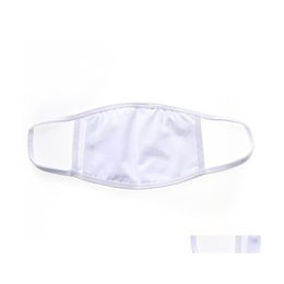 Designer Masks Blanks Sublimation Face Mask Adts Kids With Philtre Pocket Can Put Pm2.5 Gasket Dust Prevention For Diy Transfer Print Dhnqy